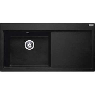 Mythos - Inbouwspoeltafel / 1000 x 515 mm / 1 bak / Onyx / Druipblad rechts